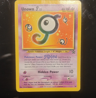 Pokémon Unown [J] 38/53 Wotc Promo Basic 40 HP Hidden Power Regular 2001