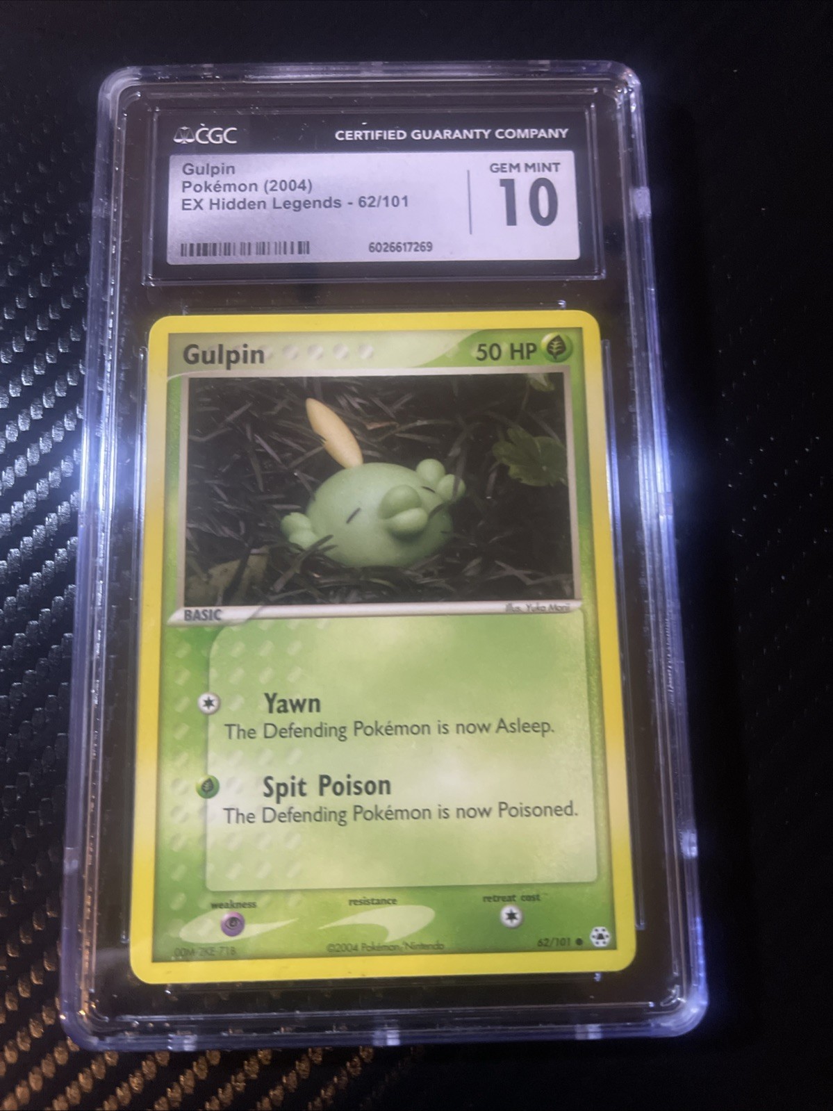 Gulpin 62/101 Hidden Legends Regular CGC 10