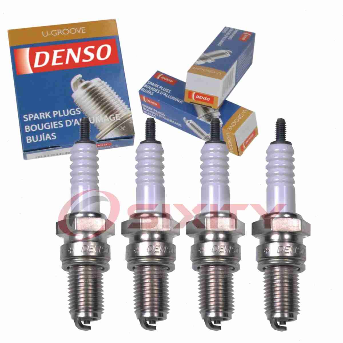 4 pc DENSO 4101 Standard U-Groove Spark Plugs for X24ESR-U 2923 Ignition tg