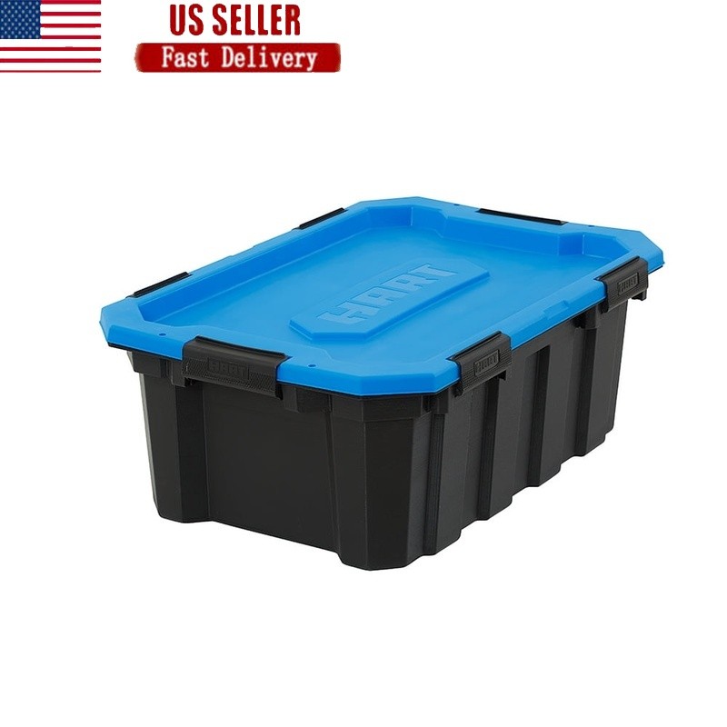 Heavy-Duty Waterproof Storage Bin with Gasket Lid for Garage Organization