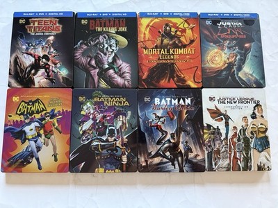 Lot Of 8 DC Animated Blu Ray Steelbooks Mortal Kombat