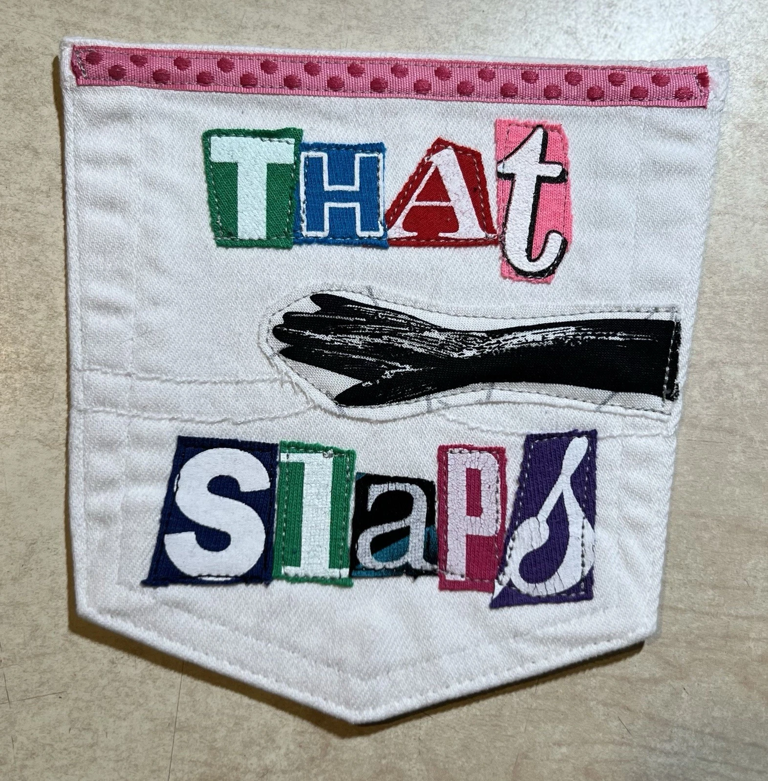 That Slaps Art Collage Patch
