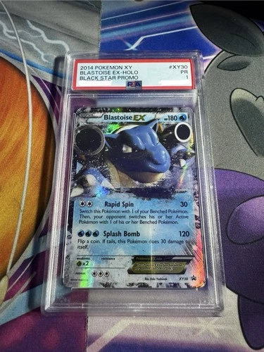 Pokemon Blastoise EX XY30 PSA 1 Mint Ultra Rare 2014 Black Star Promo