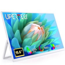 15.6" Portable Monitor 125 sRGB 1080P Screen Laptop Monitor USB C White Display