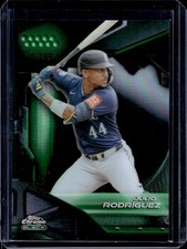 2026 Topps Chrome Black Julio Rodriguez Green Refractor #/99 Mariners