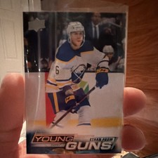 Upper Deck 2022-23 Series 2 Young Guns Rookie Ethan Prow #494 Sabres