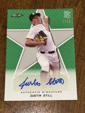 JUSTIN STILL 2020 Leaf Perfect Game GREEN AUTOGRAPH #2/10 NEW MEXICO