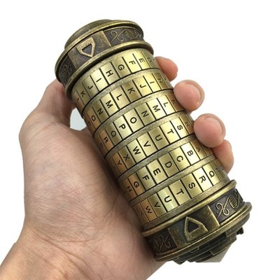 Da Vinci Code Mini Cryptex Rätsel und Puzzle für Weihnachten, Valentinstag Gold