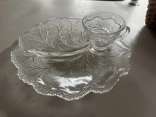 Vintage Glass Snack Plates Cups Lot 15 Plates 24 Cups Arcoroc France Set!!!