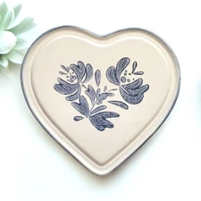 VINTAGE PFALTZGRAFF  TRIVET Heart-Shaped Blue & White EUC FAST SHIPPING