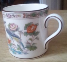 wedgewood bone china cup kutani crane 2x 2.5 inches no chips or cracks