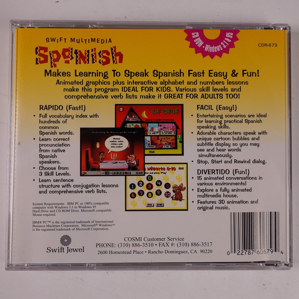 Spanish Interactive Language Tutor Windows 3.1 & 95 Swift