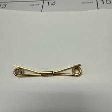 Vintage Collar Bar Clip Spiral End gold tone Formal Suit Accessory Wedding Gift
