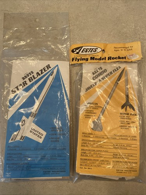 #ad Estes Mini Brute Star Blazer Javelin Super Flea Flying Model Rocket Lot Open Box $50.00