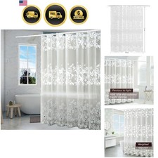 Shower Curtain Liner, 4G PEVA Shower Liner, Plastic Waterproof Shower Curtain...