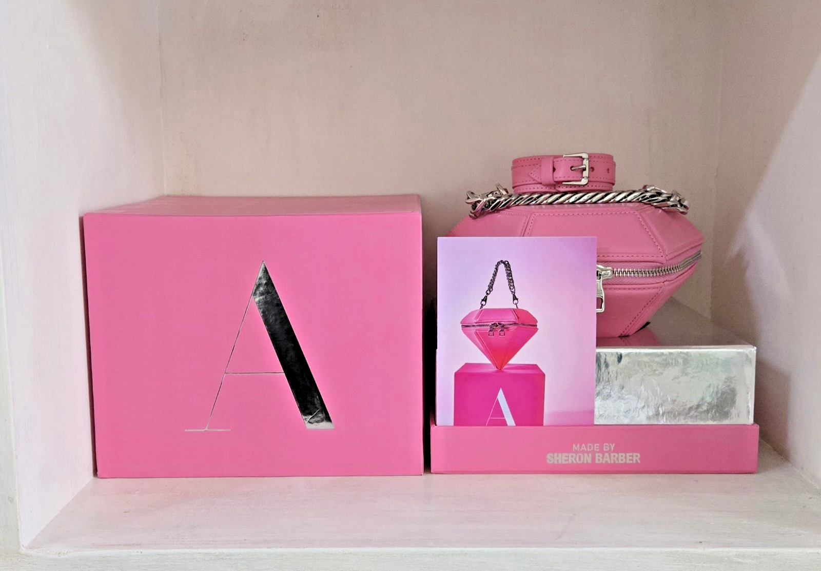 Aleali May and Sheron Barber Collab Carbon Diamond Bag / Purse - New In Box