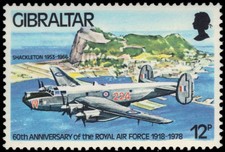 GIBRALTAR 371 (SG409) - Royal Air Force "Shackelton" (pb14596)