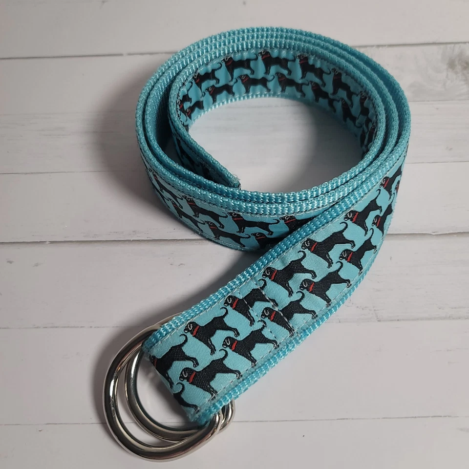 The Black Dog Marthas Vineyard Belt Womens S Light Blue D Ring Casual Preppy - Image 2 of 4
