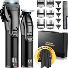 Professional Hair Clippers for Men, Professional Barber Clippers and Trimmer Set