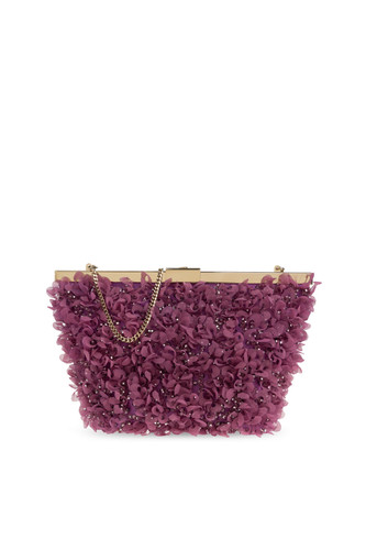 Jimmy Choo Ganache Purple Satin Shoulder Bag New & Authentic