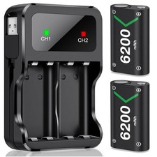 for Xbox Controller Battery Pack, 2x6200mWh Rechargeable Battery Pack for Xbo...