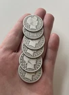 Lot of Six 6X BARBER SILVER HALF DOLLAR 1898-O 1902 1908-S 1908-D 1911-D 1915-S