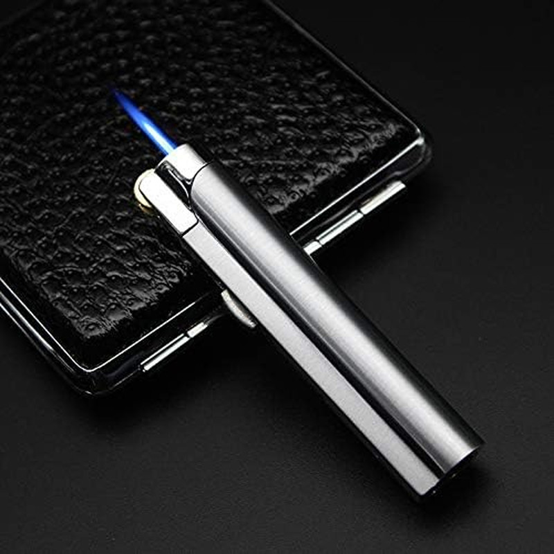 Windproof Jet Torch Butane Flame Butane Viewable Cigar Cigarette Lighter with Lo