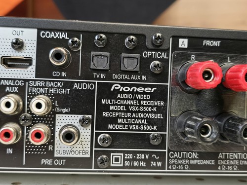 PioneerAUDIO/ VIDEOMULTI-CHANNEL RECEIVER MODEL VSX-S500-K - Bild 16 von 16