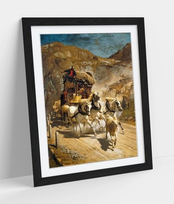 THE GOTTHARD POST, RUDOLF KOLLER - GERAHMTER WANDBILD PAPIERDRUCK POSTER