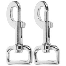2 Pcs Heavy Duty Swivel Snap Hooks Metal Dog Leash Clasp Pet Connector Buckles