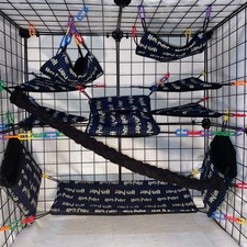 11 pc Sugar Glider Fleece Cage Set -  Harry P Wizzard | Small Animal Bedding