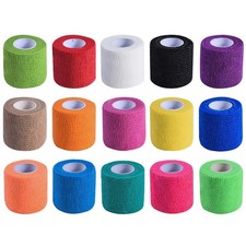 15 Pack Self Adhesive Bandage Breathable Cohesive Bandage Wrap Tape Rolls