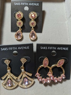 NWT Saks fifth avenue earrings, Pink, Choose Your Colors, Birthday Gift