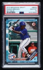 2019 Bowman Draft Sky Blue 240/499 Dasan Brown #BD-63 PSA 10 GEM MT 02u0