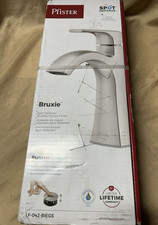 SEALED dented box Pfister BRUXIE Bathroom 1-handle single BRUSHED NICKEL Faucet