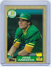 1987 A's Jose Canseco signed card Topps #620 AUTO Autographed All-Star Rookie