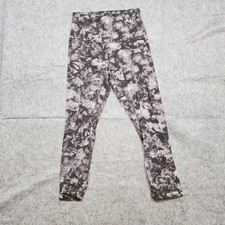 Lululemon Leggings Womens 4 Align Crop 21" Floral Illusion Ice Grey Yoga Run Gym