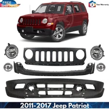 Front Bumper Cover Fascia & Grille Assembly Kit For 2011-2017 Jeep Patriot