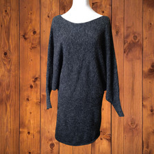 Kerisma S/M Long Dolman Sleeve Sweater Dress Slouchy Comfy Casual Athleisure