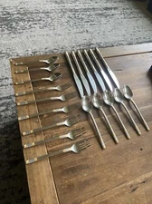 WALLACE Stainless GOLDEN CORSICA 20 Piece FLATWARE SET Knives Forks Spoons