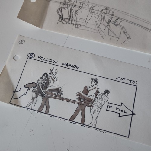 LOTE DE ARTE DE PRODUCCIÓN DE PELÍCULAS STORYBOARD GREASE 2 CARL ALDANA MICHELLE PFEIFFER - Imagen 3 de 11