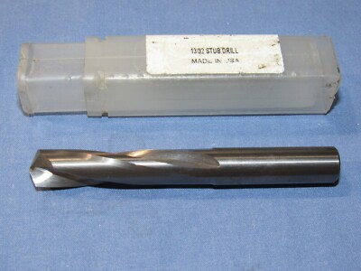 New TTC 13/32'' Carbide Screw Machine (Stub) Drill-135° Split Point