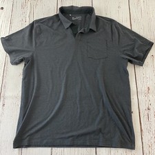 Under Armour Loose Fit Short Sleeve Button Front Polo Shirt Men's 2XL Dark Gray