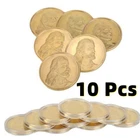 10pc Jesus Christ & the Last Supper Gold Plated Coins Great Religious Keepsakes