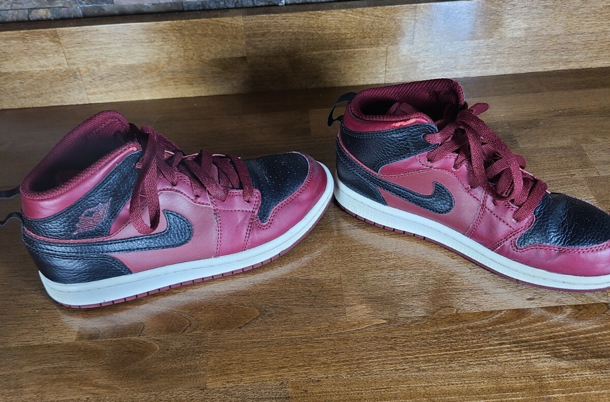 burgundy jordans for girls