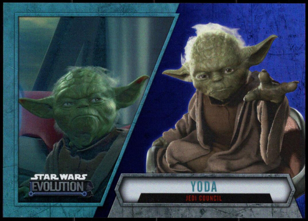 2016 Topps Star Wars Evolution "PURPLE LIGHTSABER" Refractor Card #25...YODA