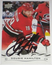 DOUGIE HAMILTON SIGNED 18-19 UPPER DECK CAROLINA HURRICANES CARD AUTOGRAPH AUTO!