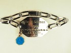 PLAQUE D'IDENTITE MILITAIRE BRACELET ANTIQUE MILITARY BADGE 1901