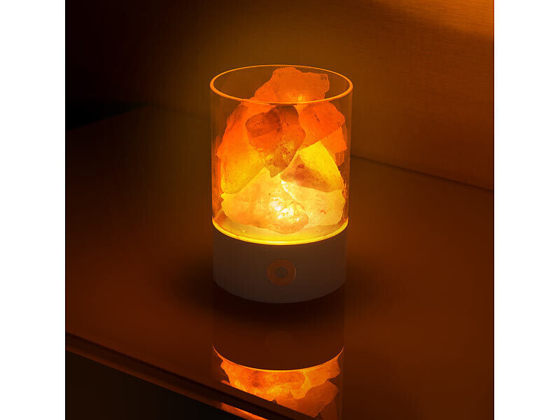 Lampe de table LED RVB avec variation de couleurs et sel rose - 3