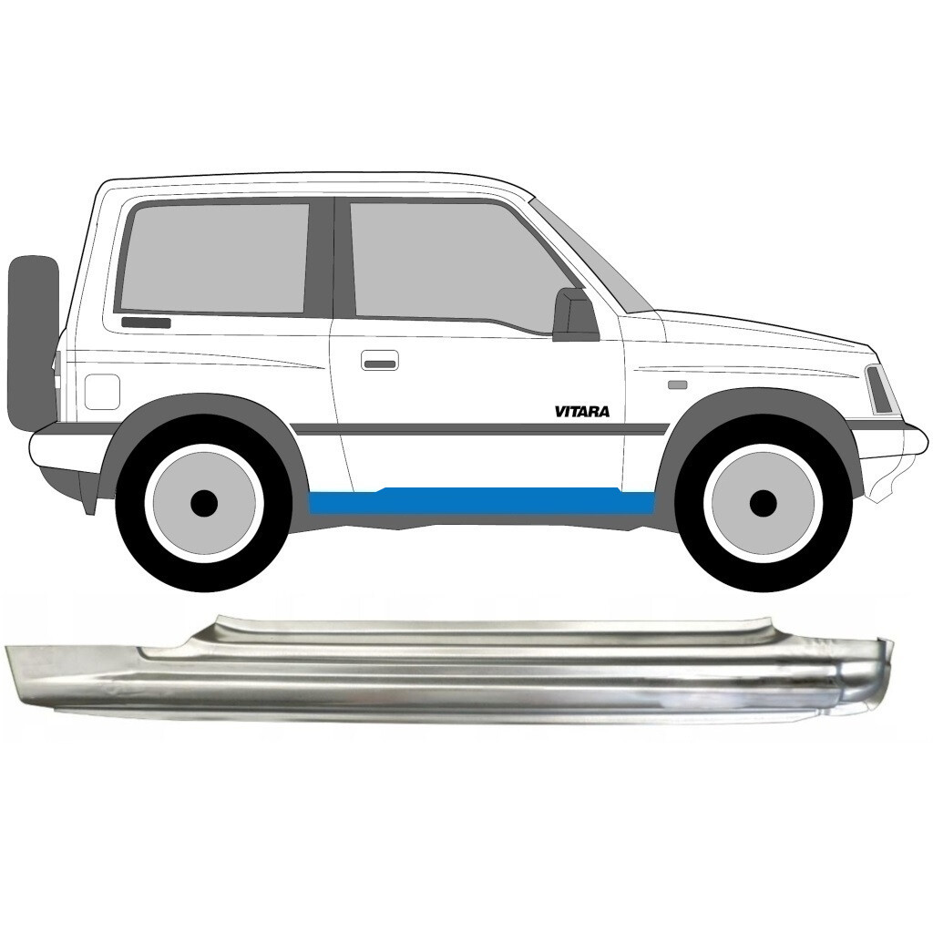SUZUKI VITARA 1988-1998 3 DOOR FULL SILL REPAIR PANEL ROCKER PANEL / RIGHT RH